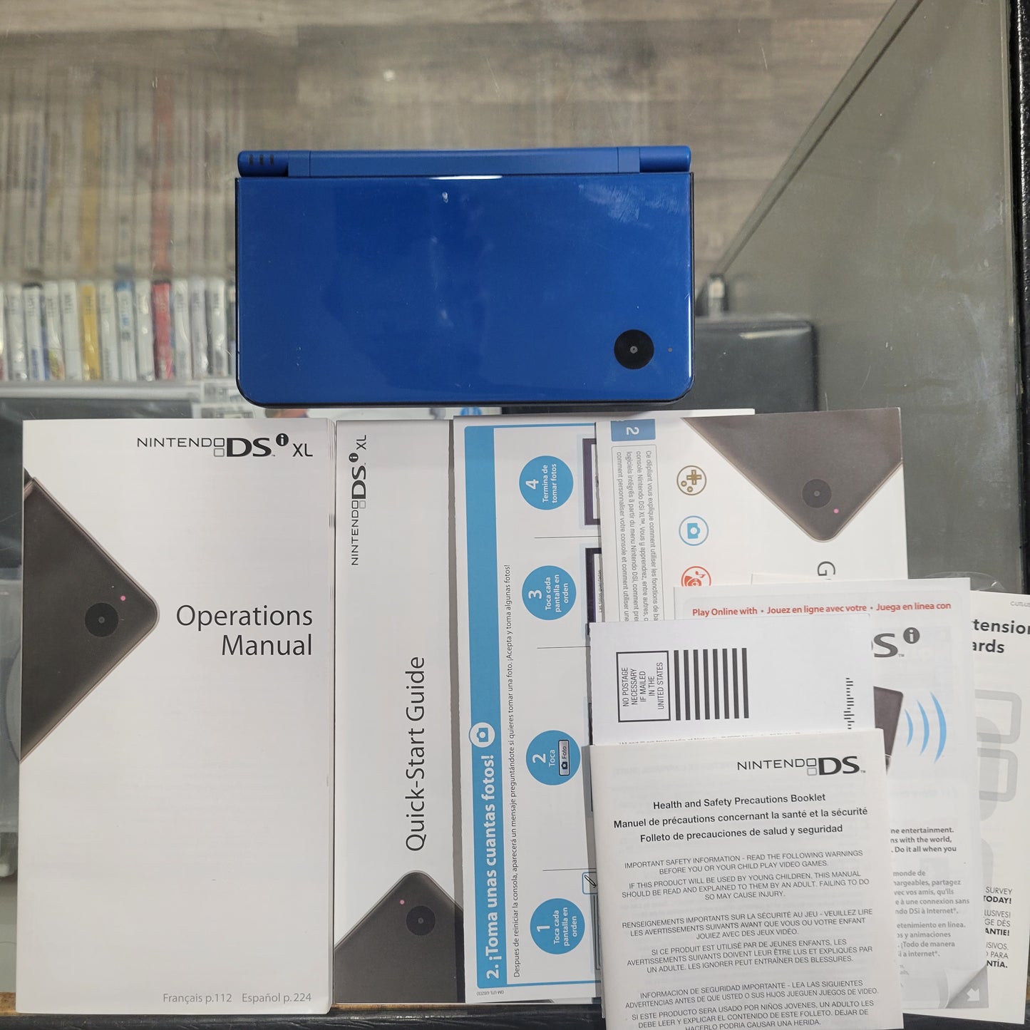 Blue Nintendo DSi XL CIB [Screen Edges Yellowing]