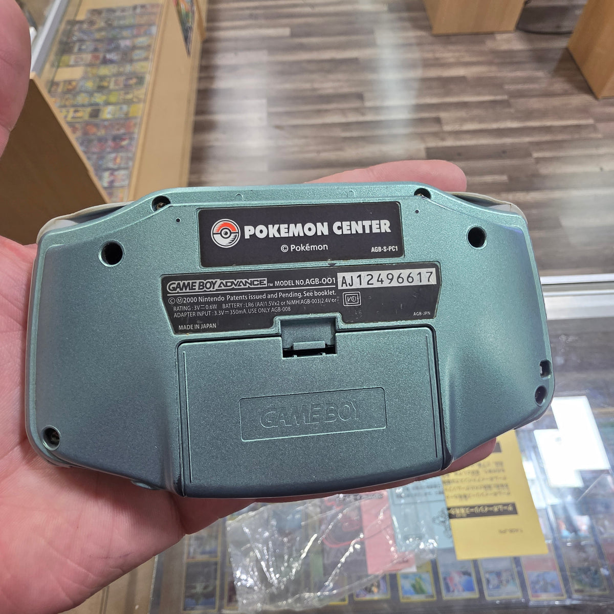 Pokemon Center Celebi Gameboy Advance JP GameBoy Advance with Matching Serial Code Number