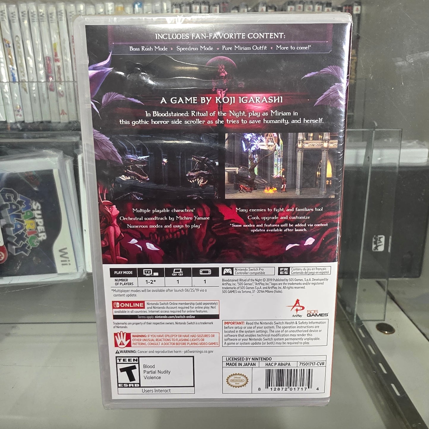 New Sealed Bloodstained: Ritual of the Night Nintendo Switch