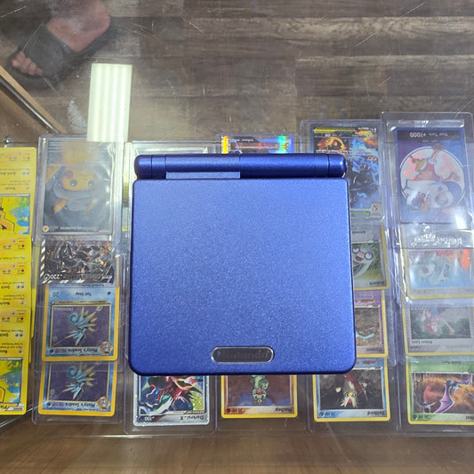 Blue Nintendo Gameboy Advance SP Handheld System w/ Charger Model 001 (RESHELL)
