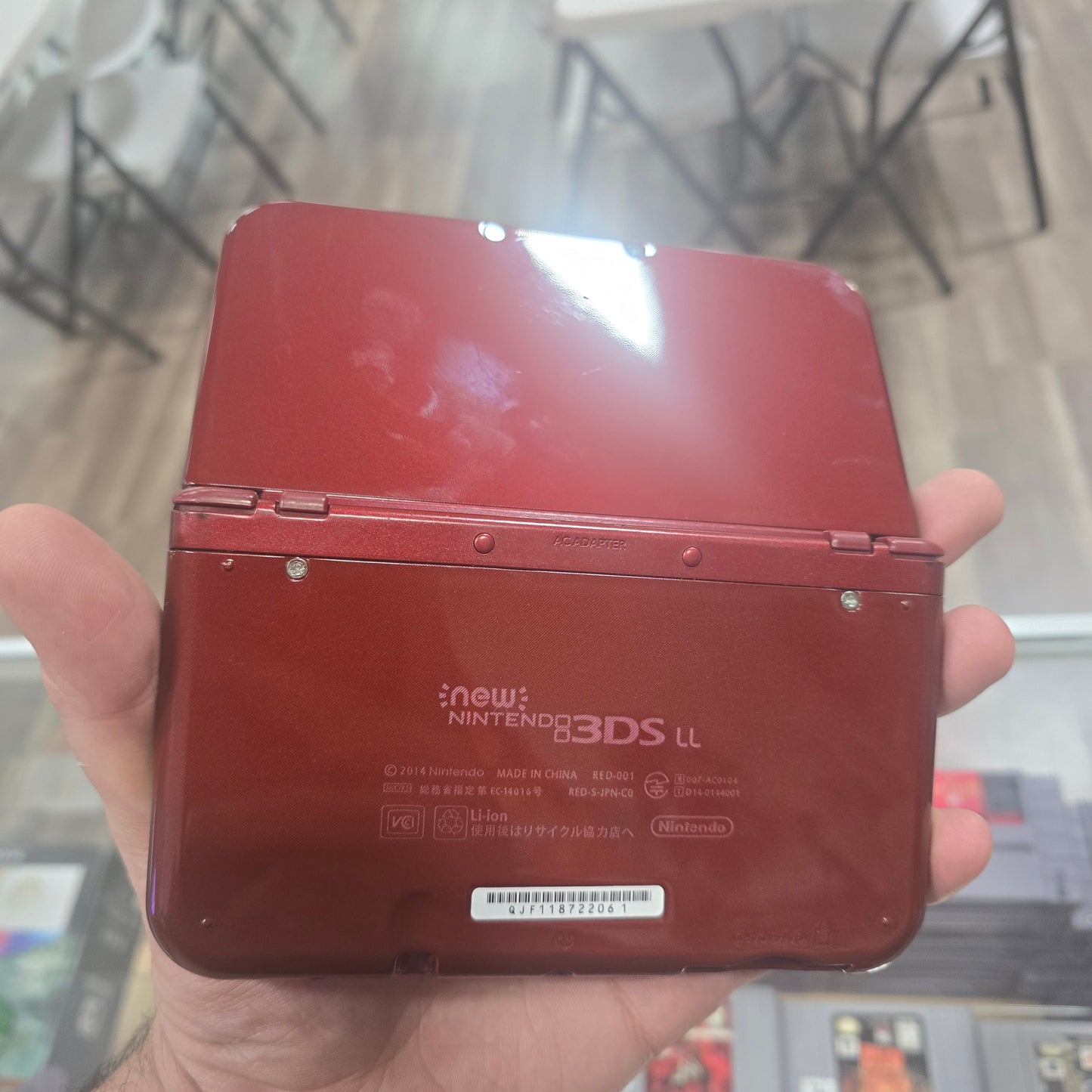 New Nintendo 3DS LL Metallic Red JP Nintendo 3DS [Pre Installed Games] [Charger Included] TOP IPS