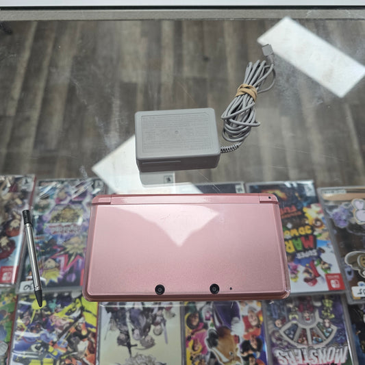 Pearl Pink Nintendo 3DS Handheld System with Charger