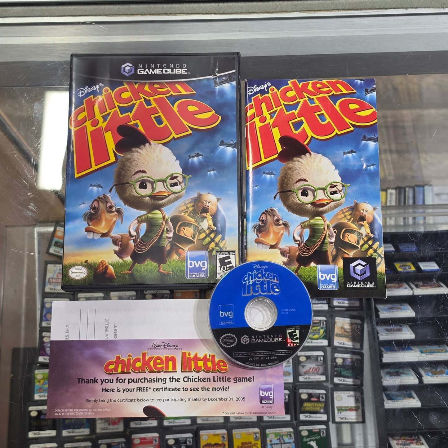 Chicken Little Nintendo GameCube with Movie Ticket