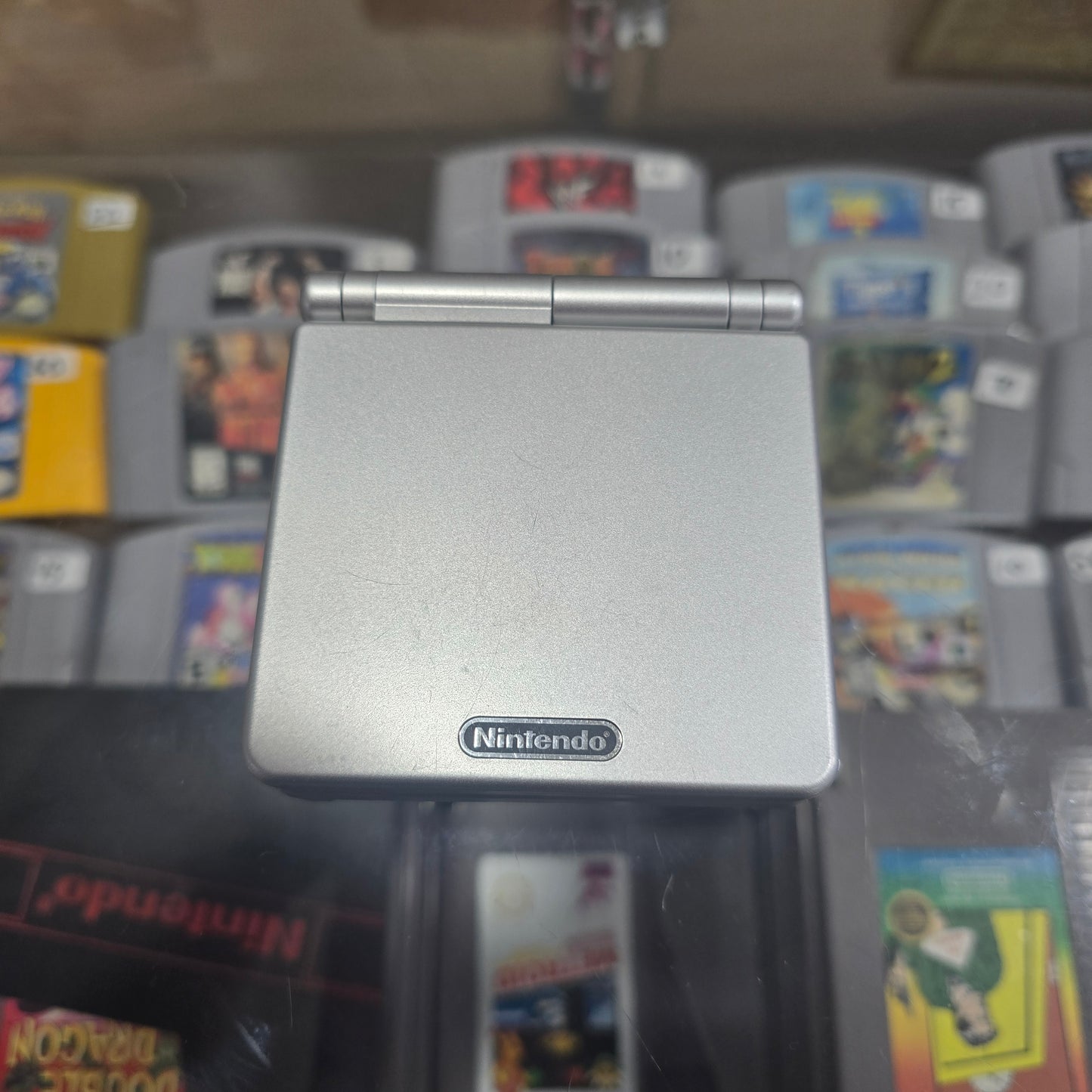 Silver Nintendo Gameboy Advance SP (CLEAN) 001 Model Handheld System with Charger