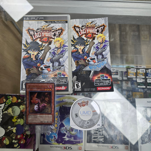 Yu-Gi-Oh! 5D's Tagforce 4 with Sealed Promo Cards CIB PSP