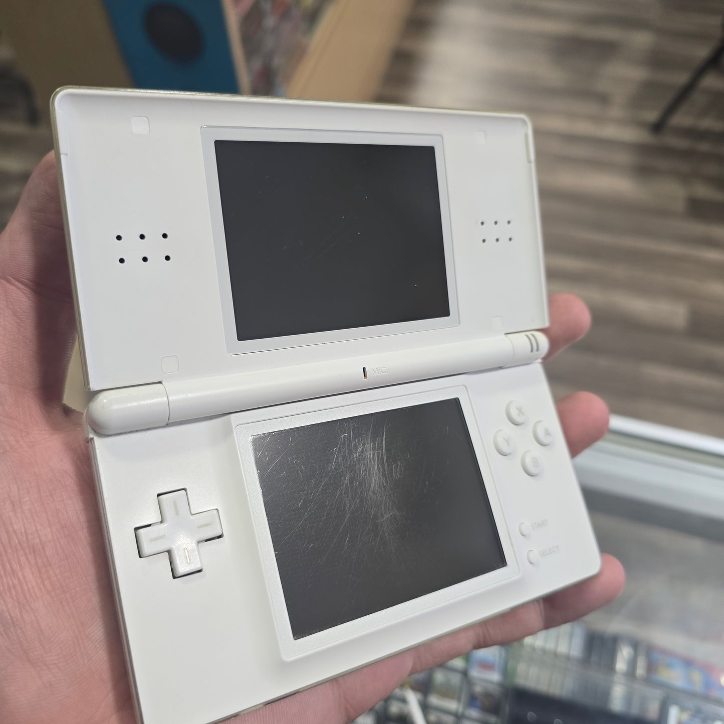 White Nintendo DS Lite Handheld System with Charger