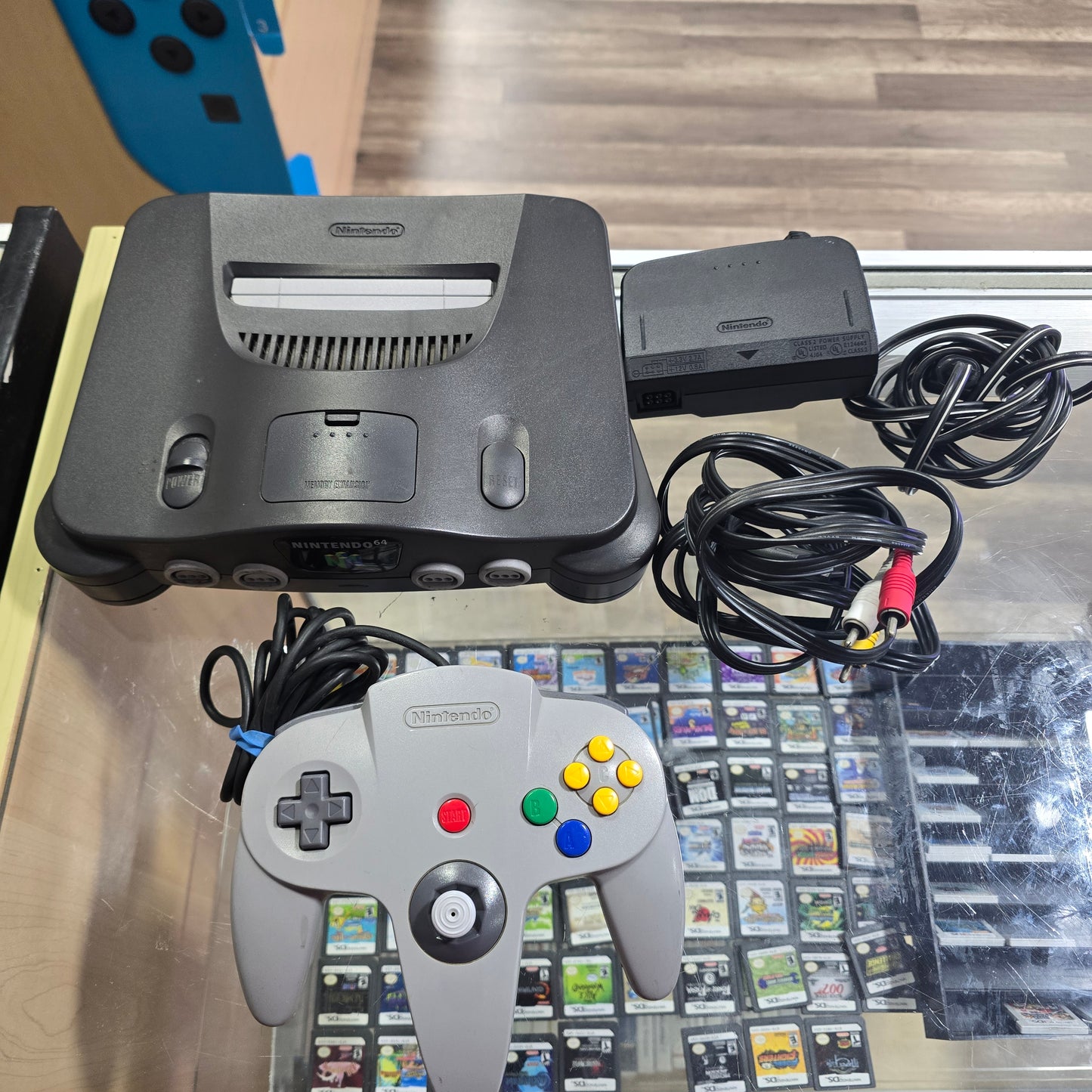 Nintendo 64 System with Wires and One Controller