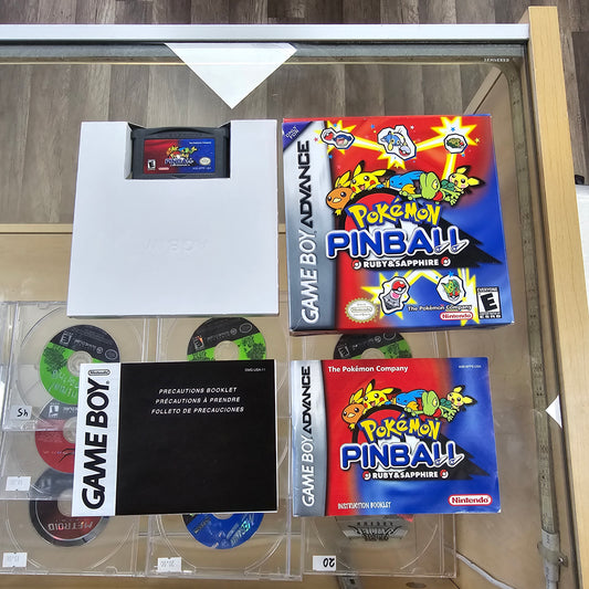 Pokémon PinBall Ruby & Sapphire CIB (Has Box Protector) Nintendo Gameboy Advance