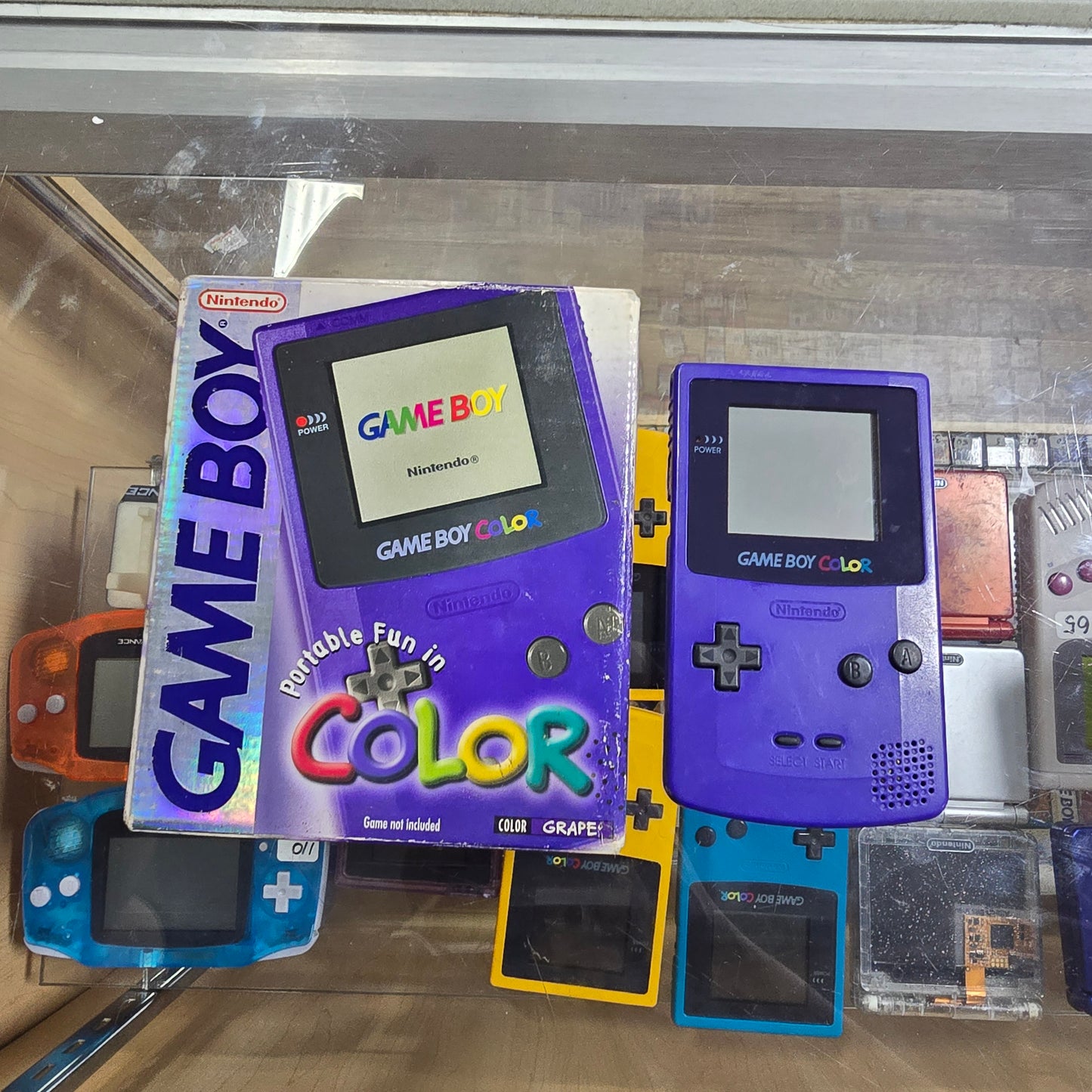 Game Boy Color Grape Handheld System with Original Box