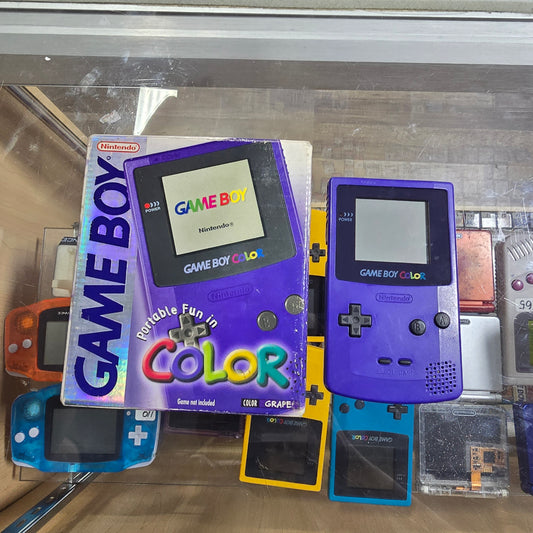 Game Boy Color Grape Handheld System with Original Box