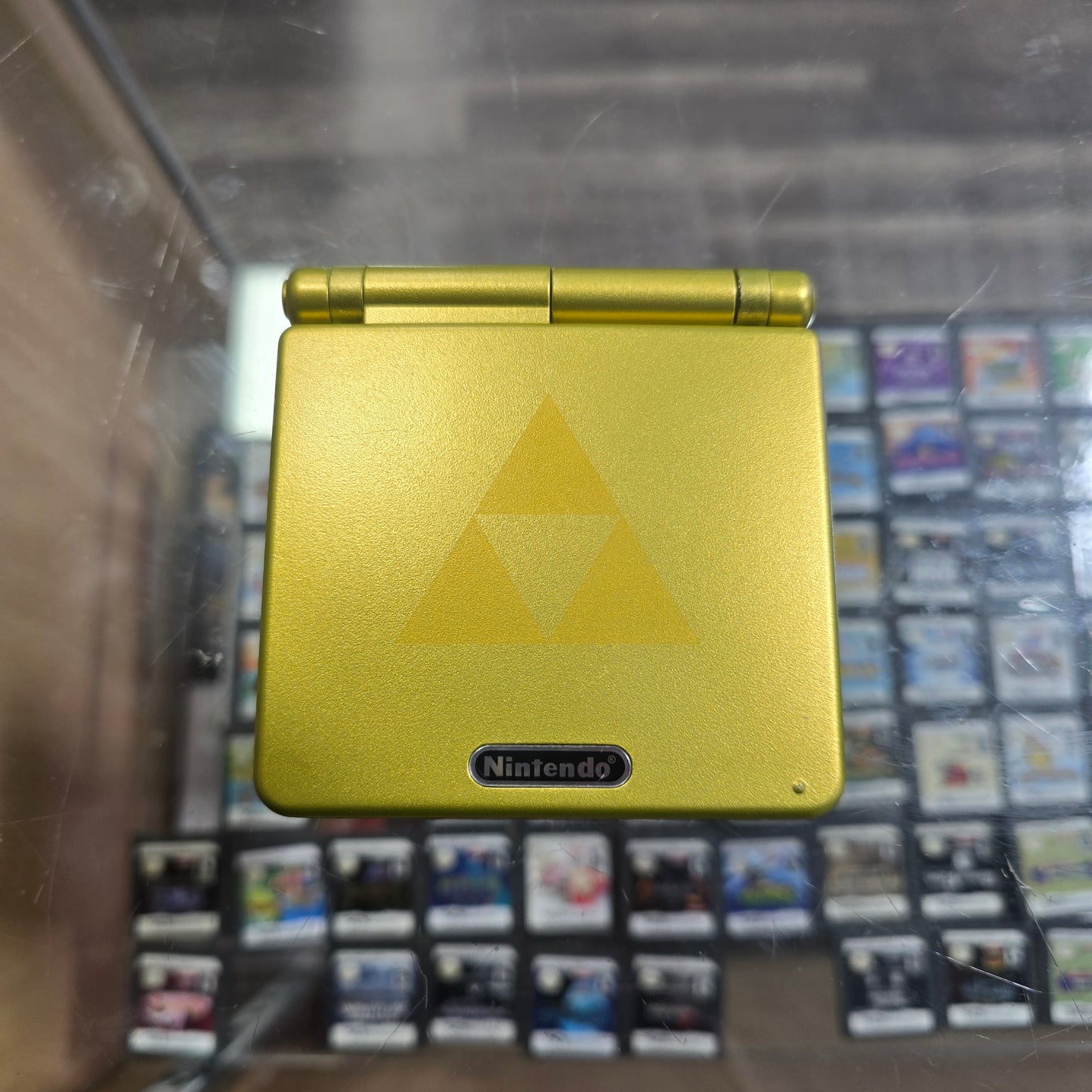 Custom Nintendo Gameboy Advance SP Handheld System with Charger (Zelda Shell) 001 Model