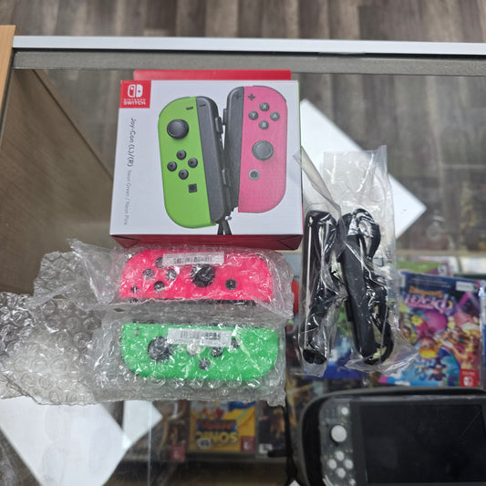 Joy Con Neon Green/Neon Pink Controller