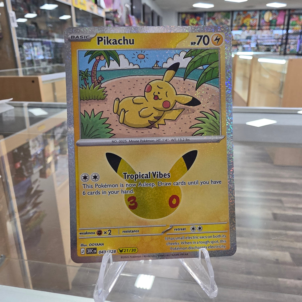 (NM) Pikachu - 043/128 - ME: 30th Celebration