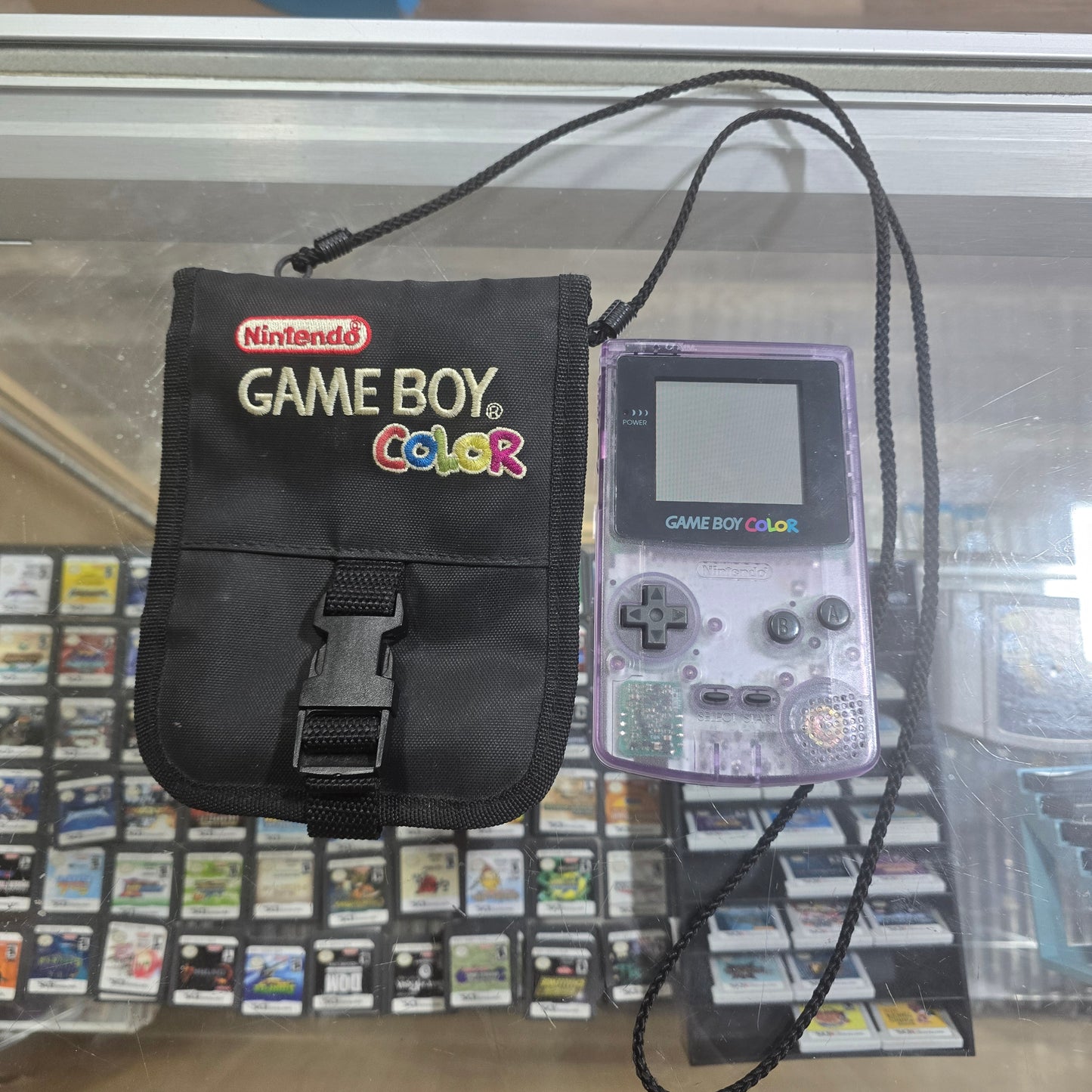 Atomic Purple Gameboy Color Handheld System with Carrying Case