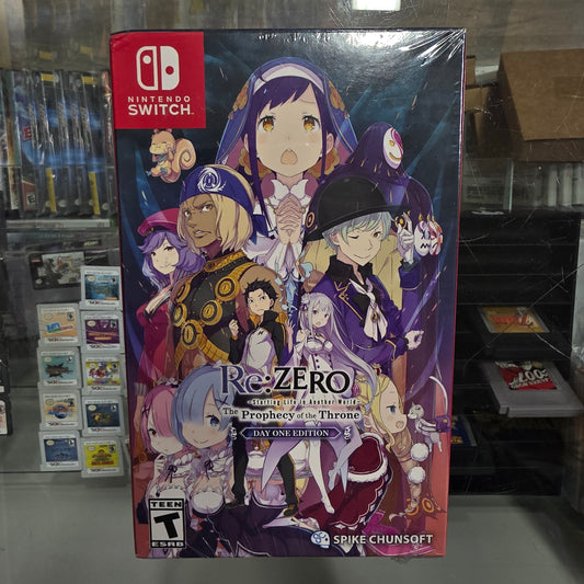 New Sealed Re : Zero -Starting Life In Another World- The Prophecy of the Throne Day One Edition Nintendo Switch