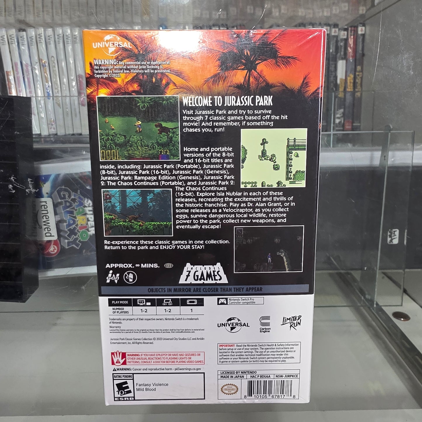 New Sealed Jurassic Park Classic Games Collection [Classic Edition] Nintendo Switch