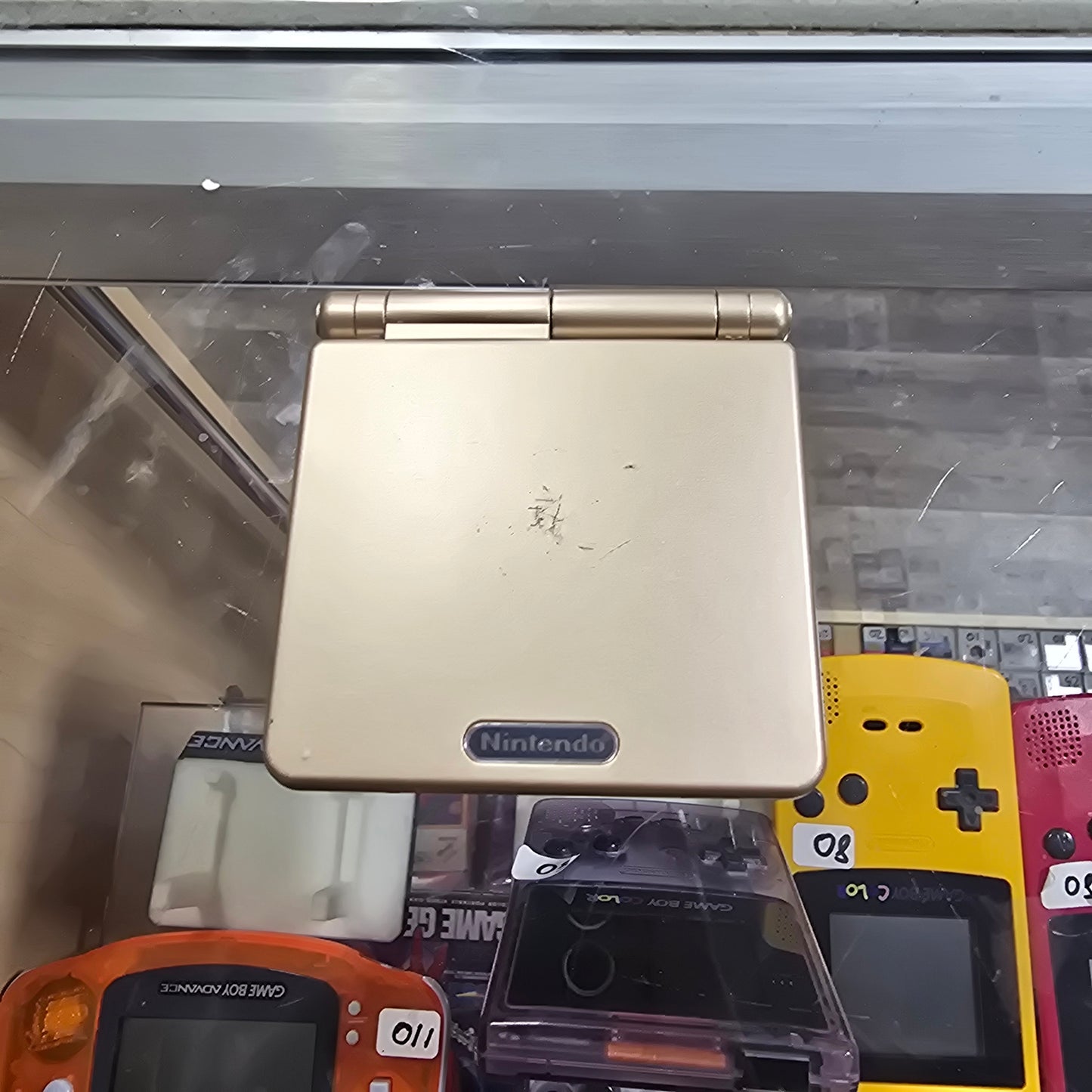 Custom Gold Shell Nintendo Gameboy Advance SP Handheld System with Charger 101 Model