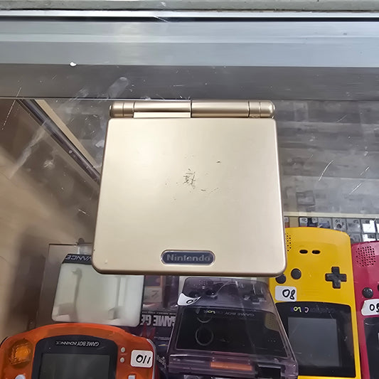 Custom Gold Shell Nintendo Gameboy Advance SP Handheld System with Charger 101 Model
