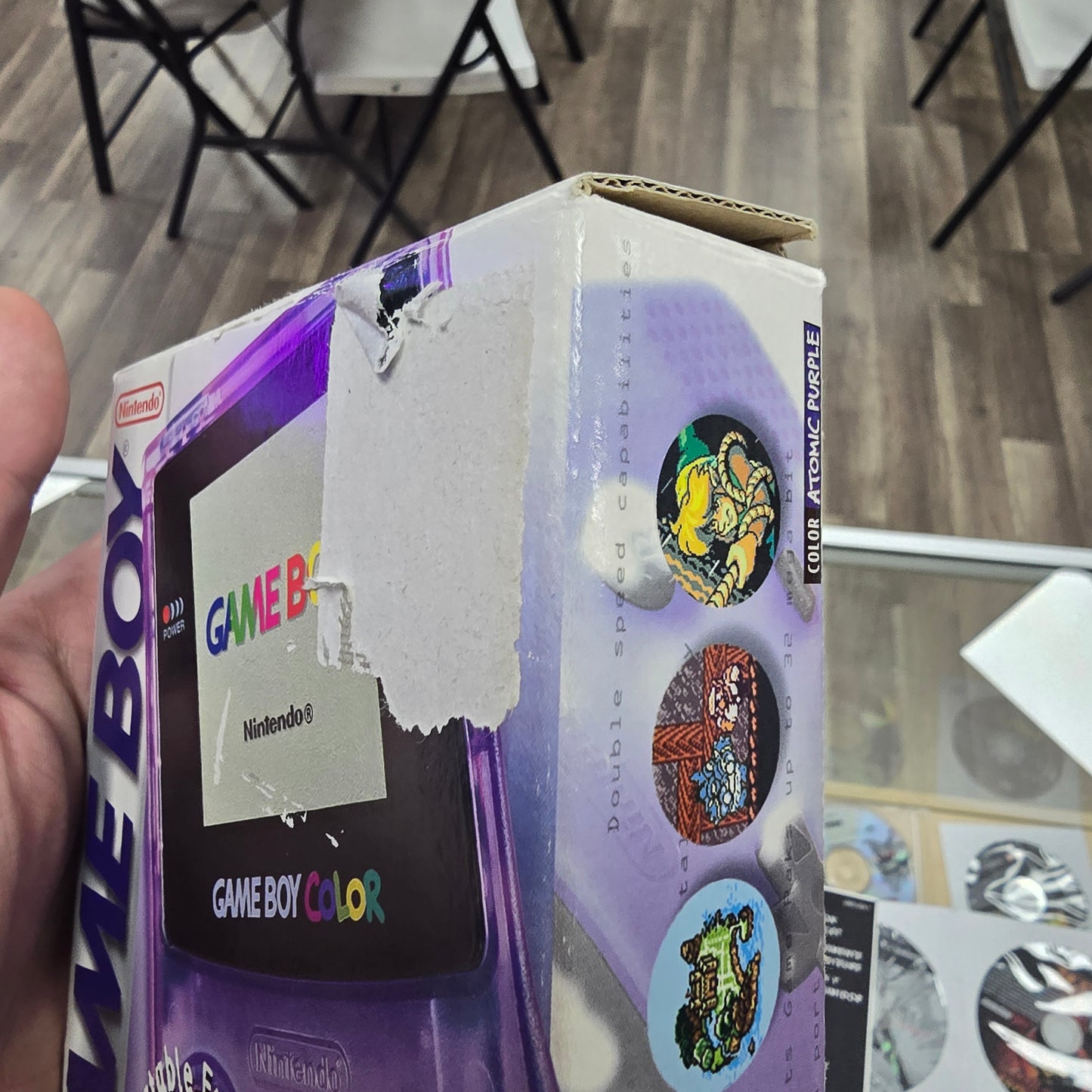 Atomic Purple Gameboy Color CIB Handheld System