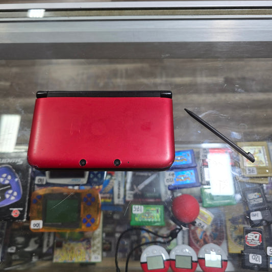 Nintendo 3DS LL Red + Black Handheld System with Digital Games and Charger (Check Condition)