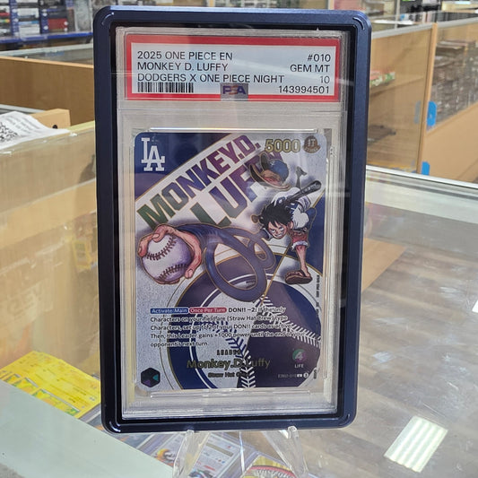 Monkey D. Luffy One Piece Dodgers Promo Card 2025 PSA 10