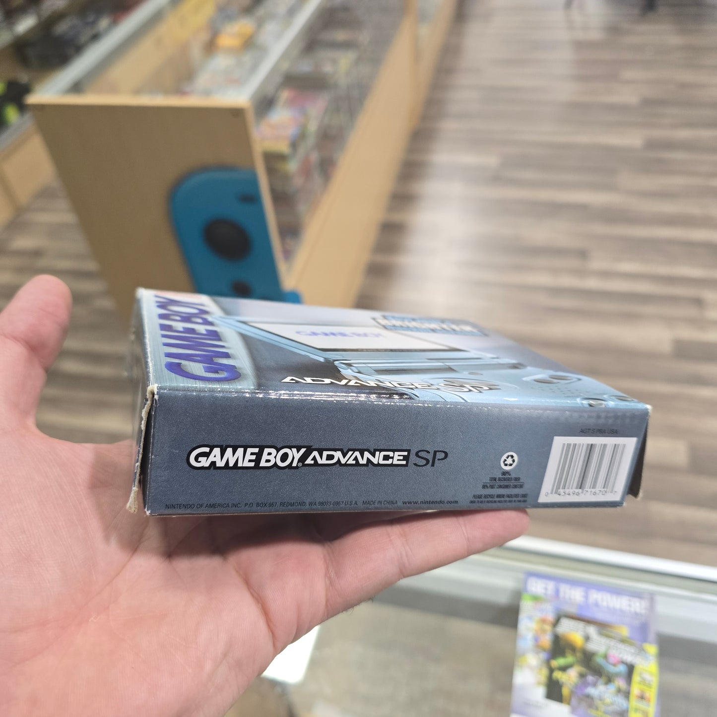 Pearl Blue GameBoy Advance SP [AGS-101] GameBoy Advance CIB Nice Condition