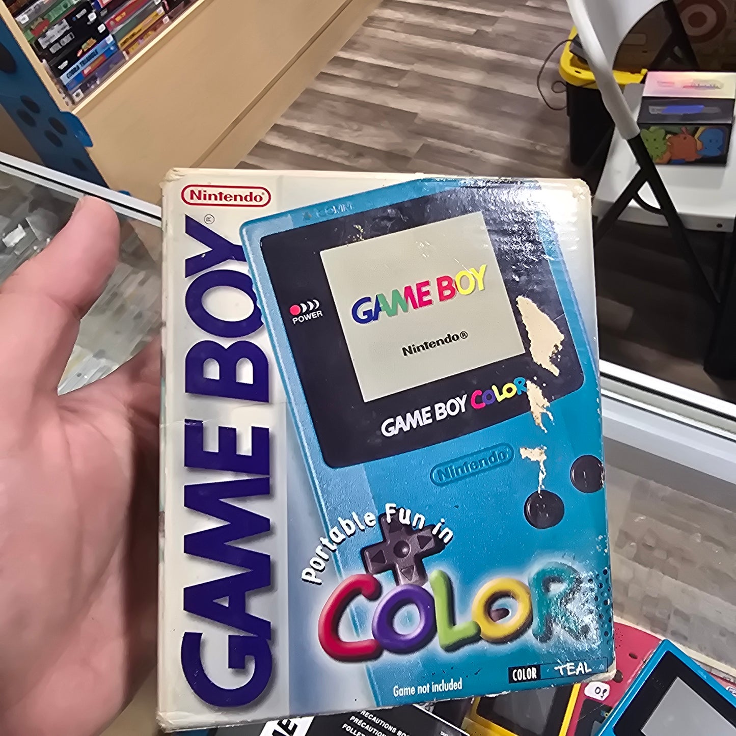 Game Boy Color Teal Handheld System with Original Box
