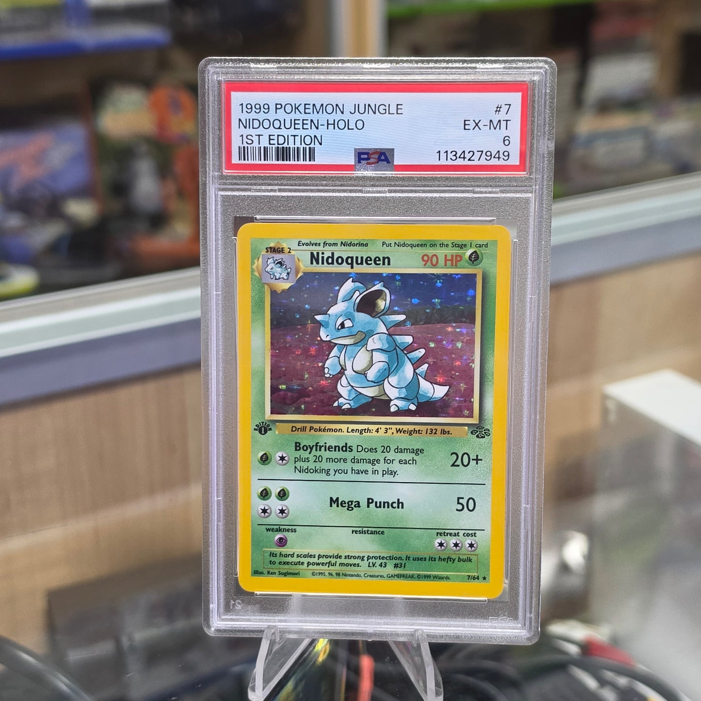 Nidoqueen (7) - Jungle (PSA 6) 1st Edition
