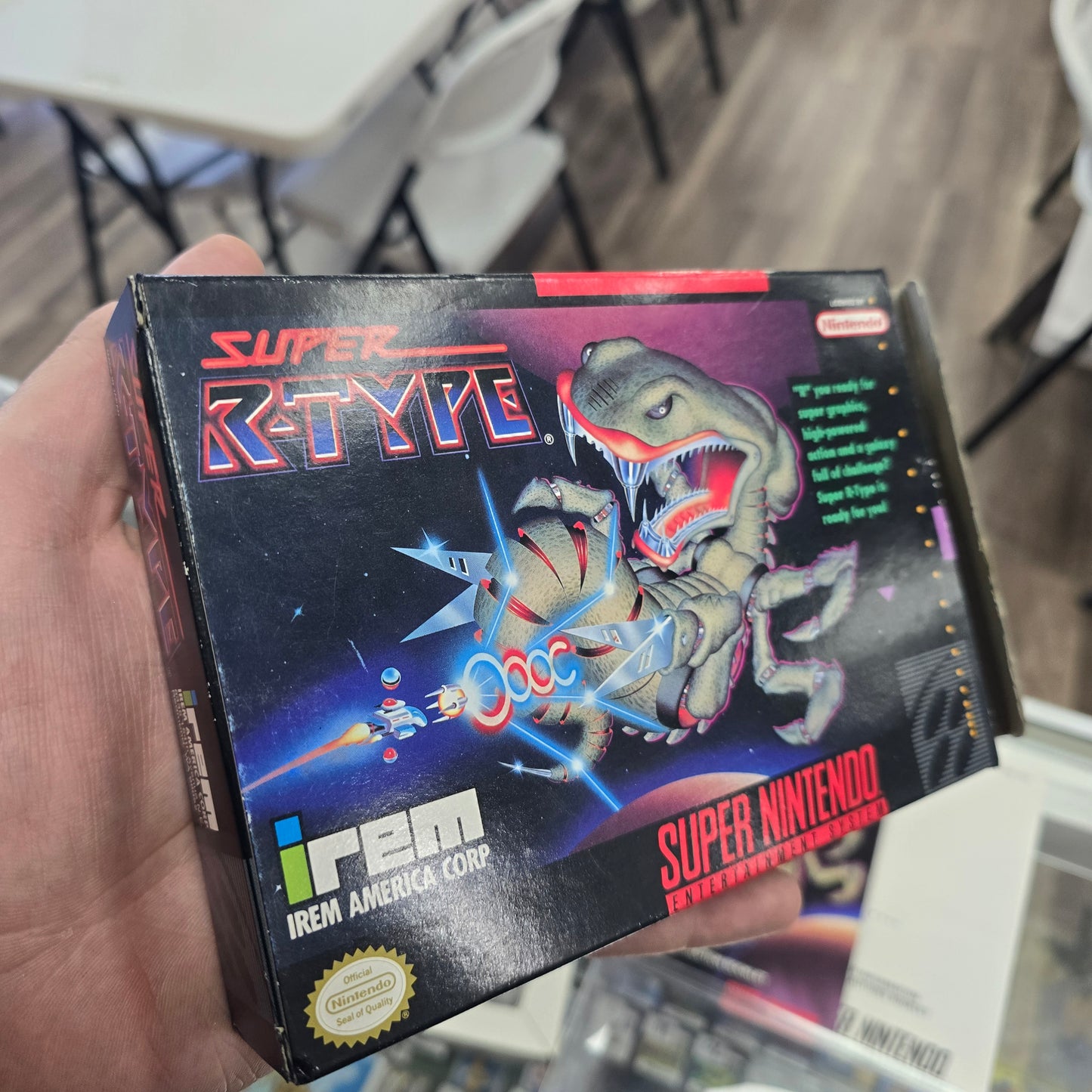 Super R-TYPE CIB with Box Protector Super Nintendo