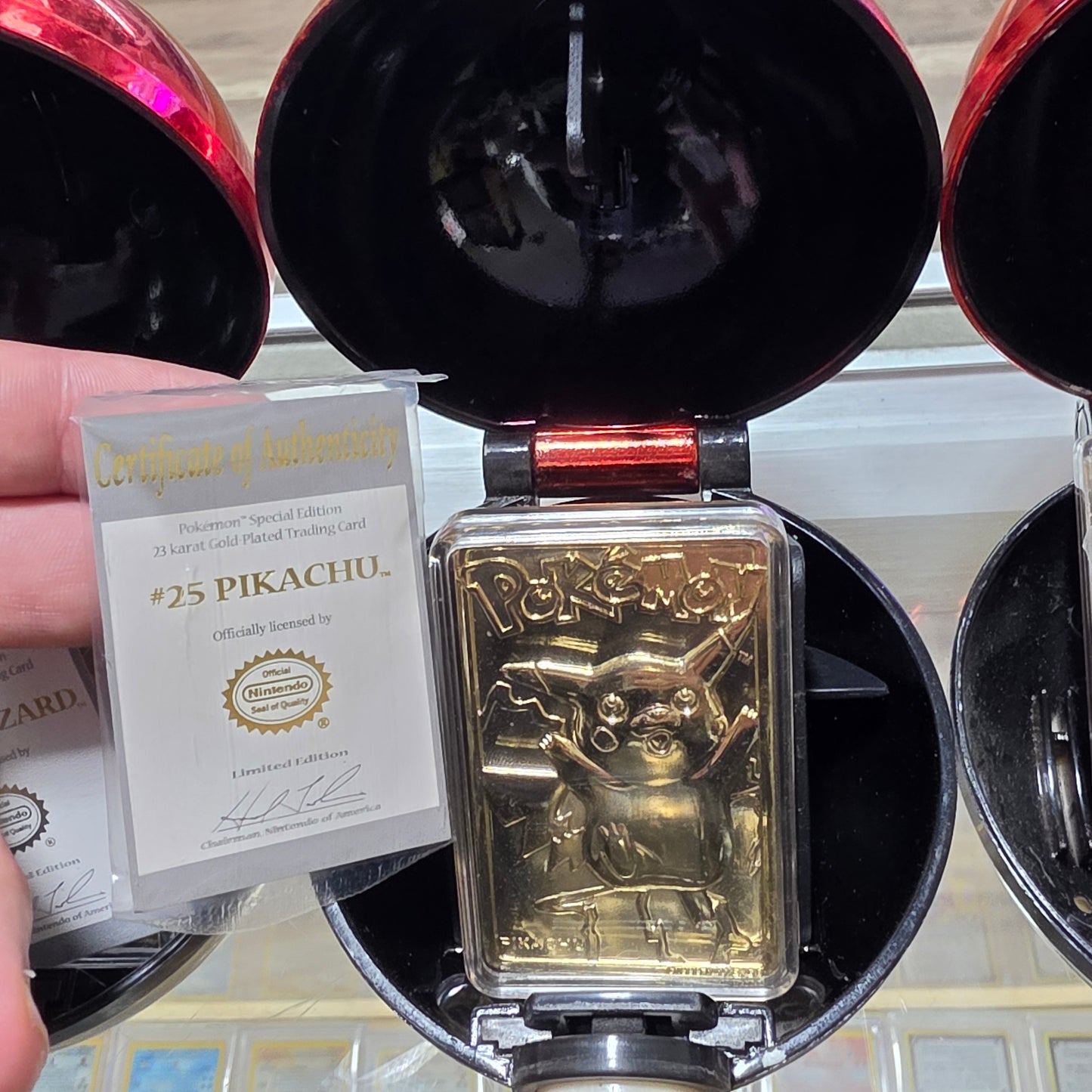 Burger King 23K Gold Plated Pokemon Cards With Certificates and Pokeballs (FULL SET)