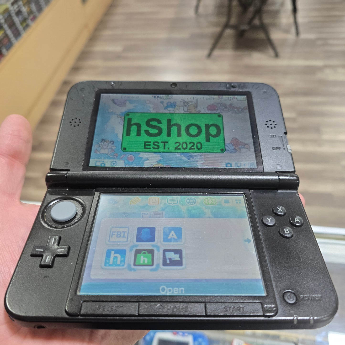 Nintendo 3DS LL Blue + Black Handheld System with Digital Games and Charger (Check Condition)