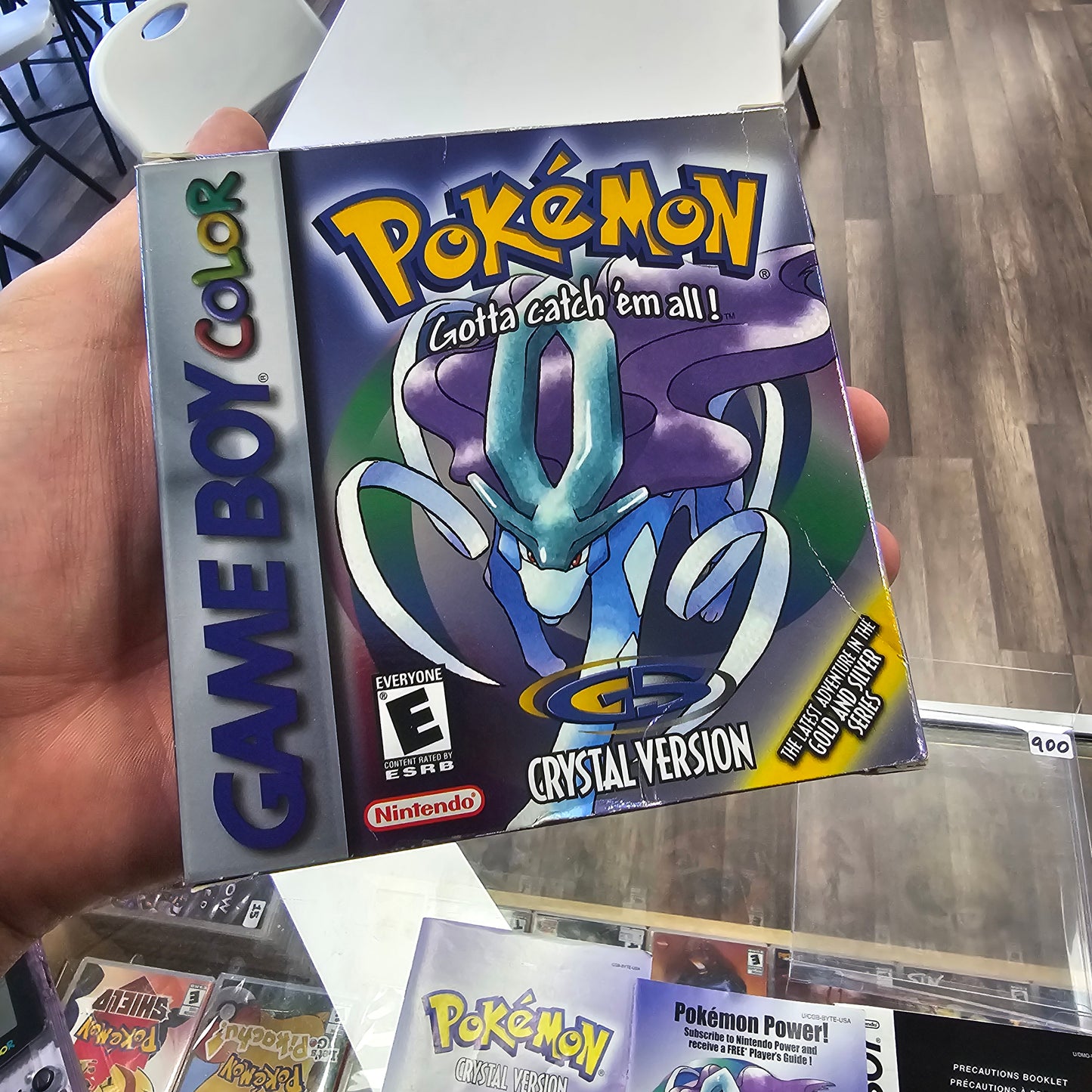 Pokémon Crystal CIB (Dead Battery) Nintendo Gameboy Color with Box Protector