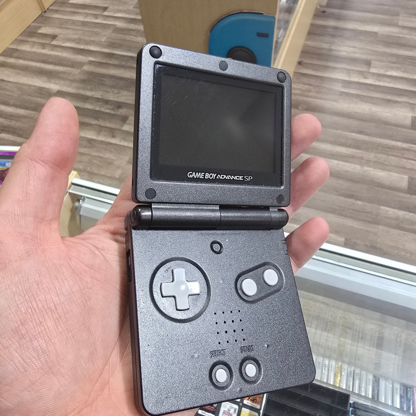Black Custom Shell Nintendo Gameboy Advance SP 101 Model with Charger