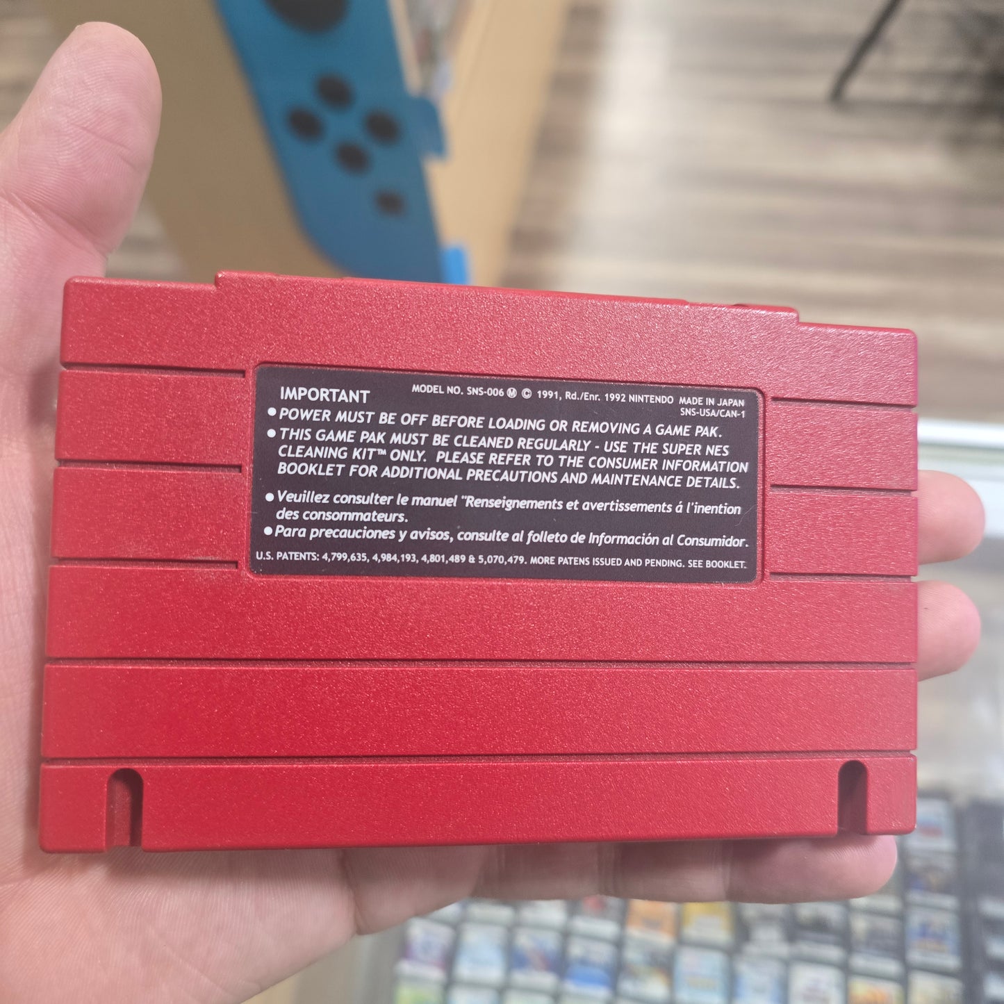 Custom Pokémon Super Nintendo Cartridge with Trade Port (Pokémon Red)