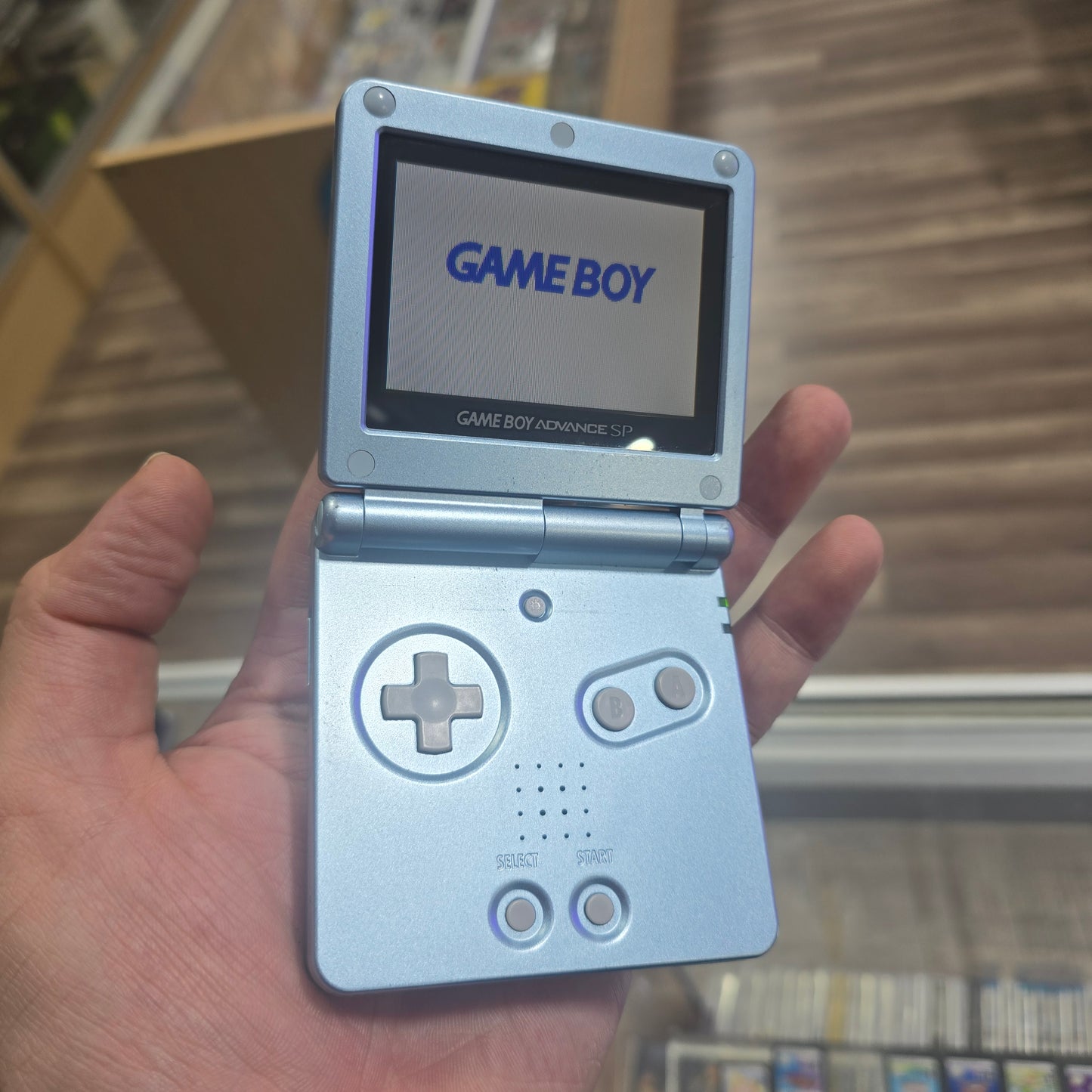 Baby Blue Nintendo Gameboy Advance SP Handheld System with Charger 101 Model