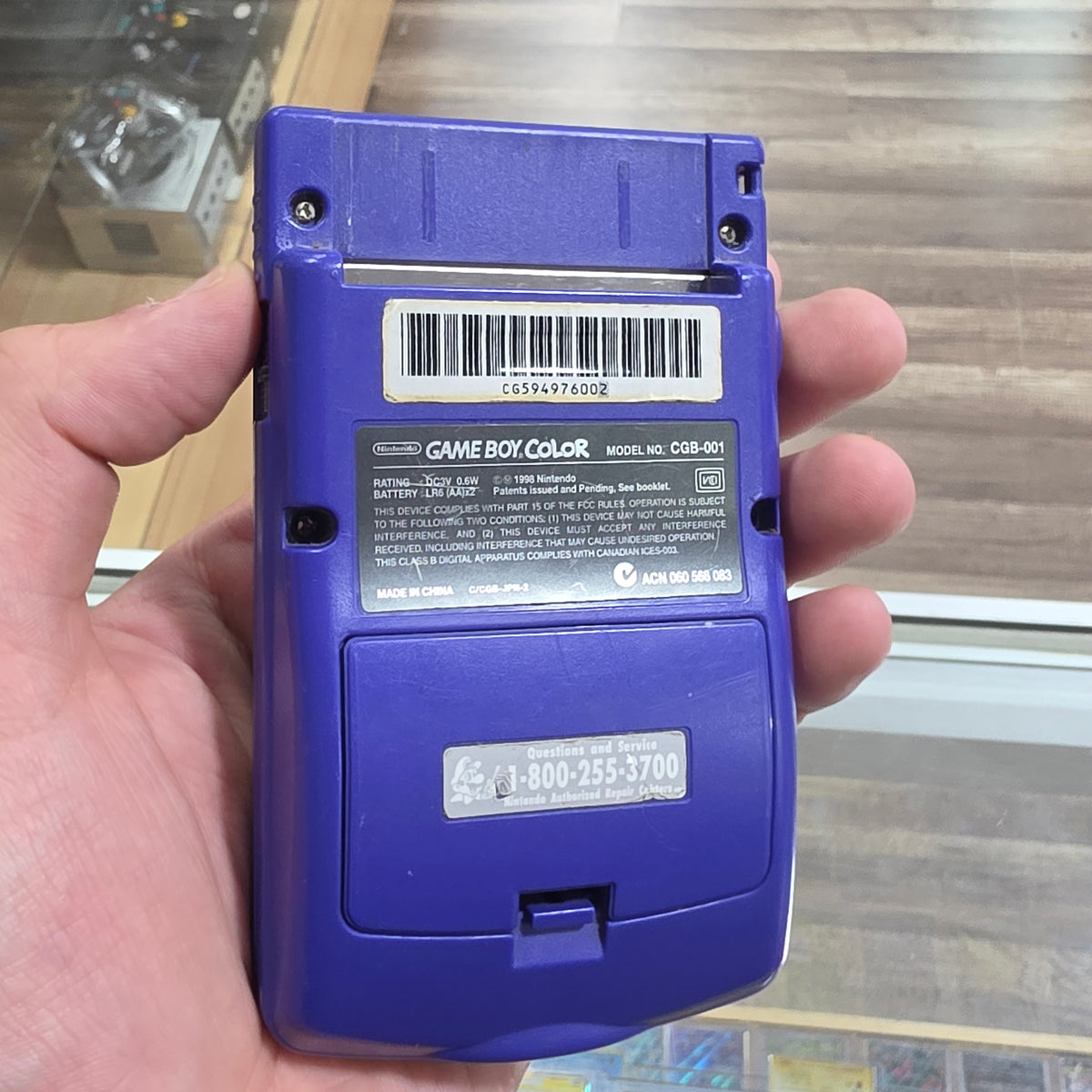 Purple Nintendo Gameboy Color Handheld System