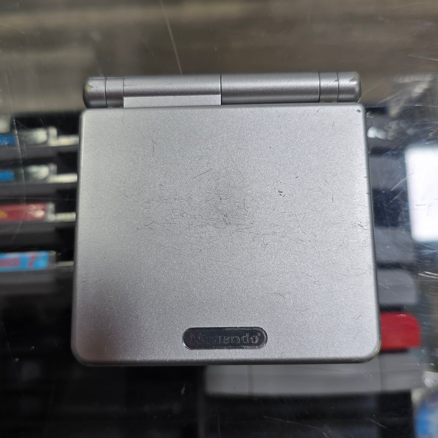 Silver Nintendo Gameboy Advance SP Handheld with Charger