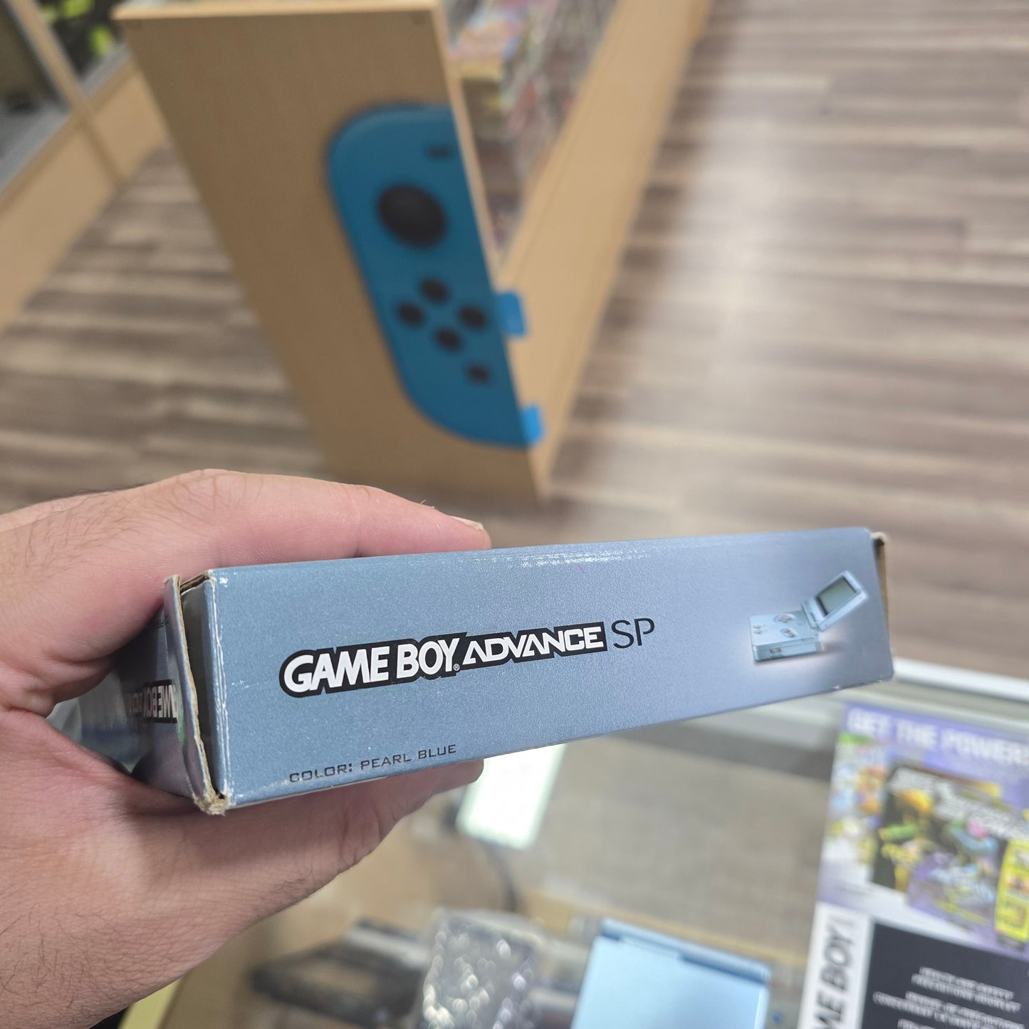 Pearl Blue GameBoy Advance SP [AGS-101] GameBoy Advance CIB Nice Condition