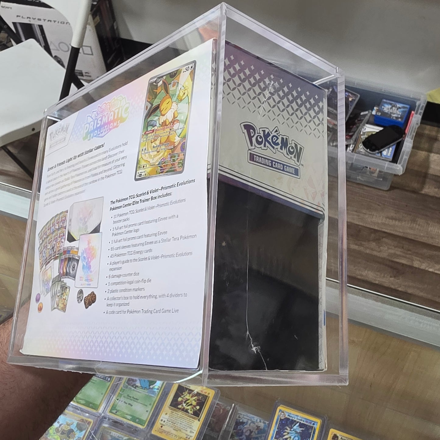 Prismatic Evolutions Pokemon Center Elite Trainer Box (Exclusive) (UNOPENED) with Acrylic Case