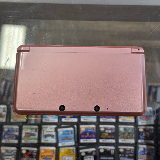 Pink Nintendo 3DS Handheld System With Charger (Region Free) (Yellow Screen)(JAPANESE TO US)