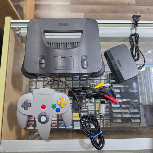 Nintendo 64 System with Wires and One Controller