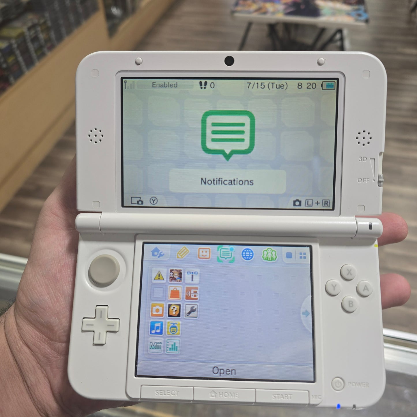 Nintendo 3DS LL White Handheld System and Charger (Clean System)