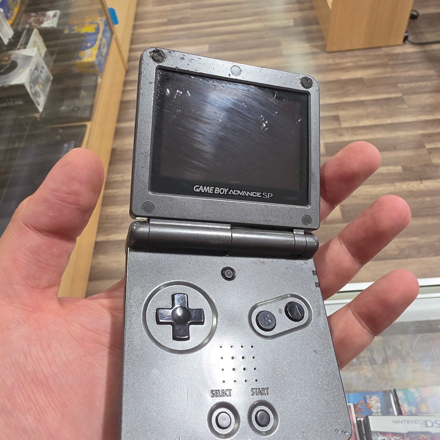 Black Nintendo Gameboy Advance SP Handheld System with Charger Model 101