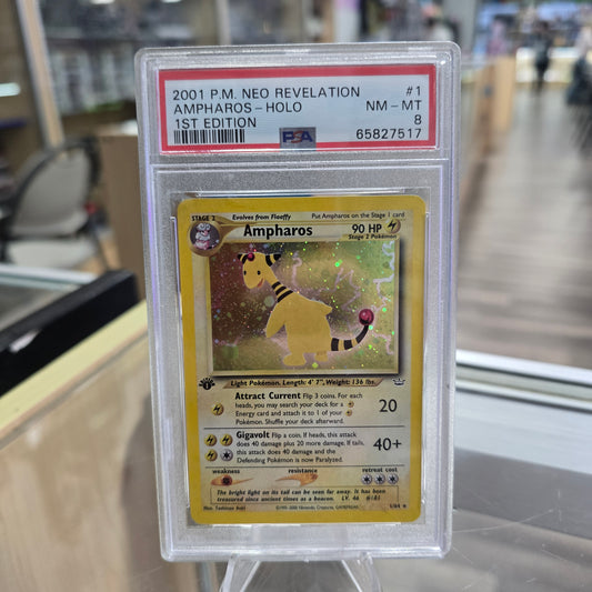 Ampharos - Neo Revelation 1st Edition (PSA 8)
