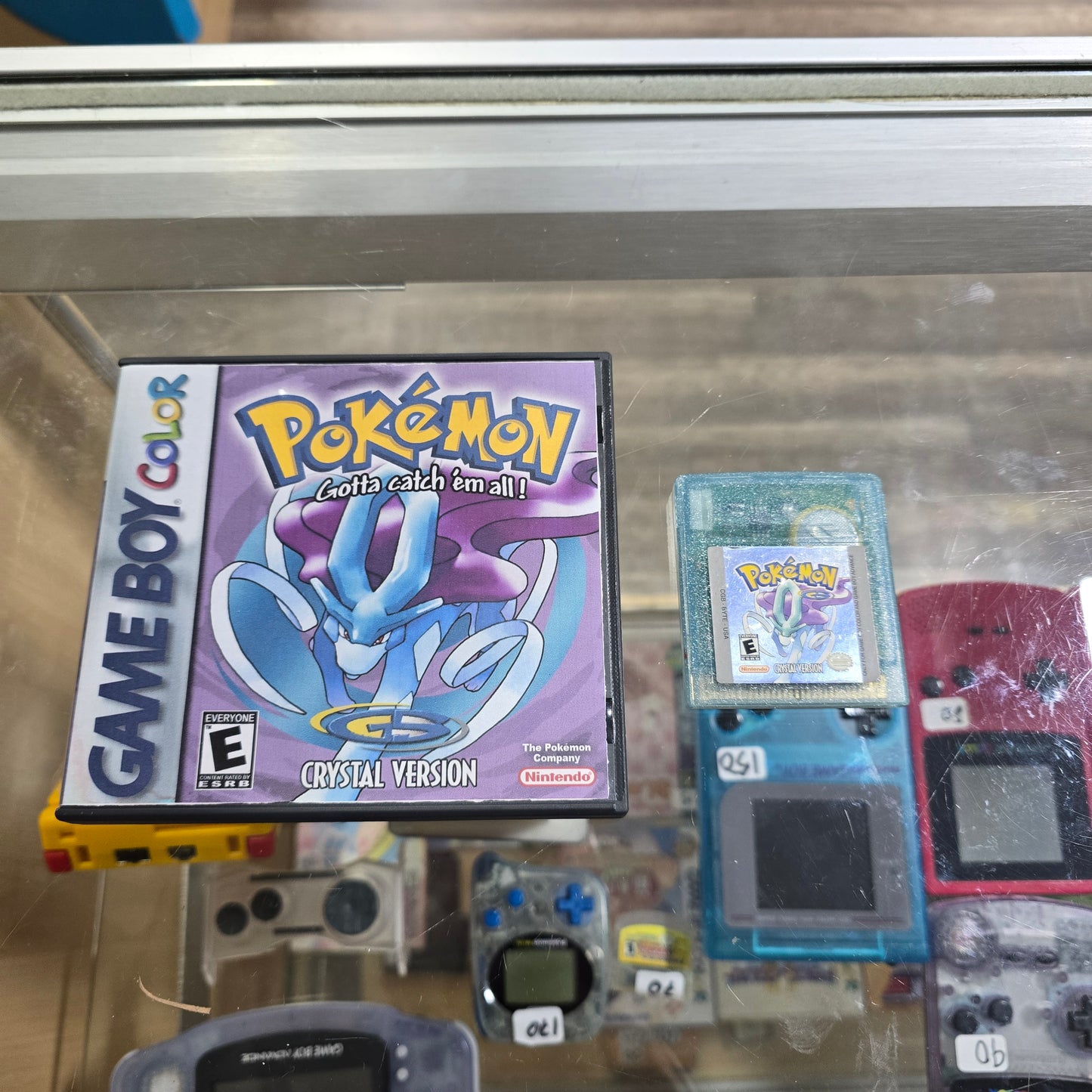 Pokémon Crystal (Authentic) (New Battery) Nintendo Gameboy Color with REPRODUCTION CASE