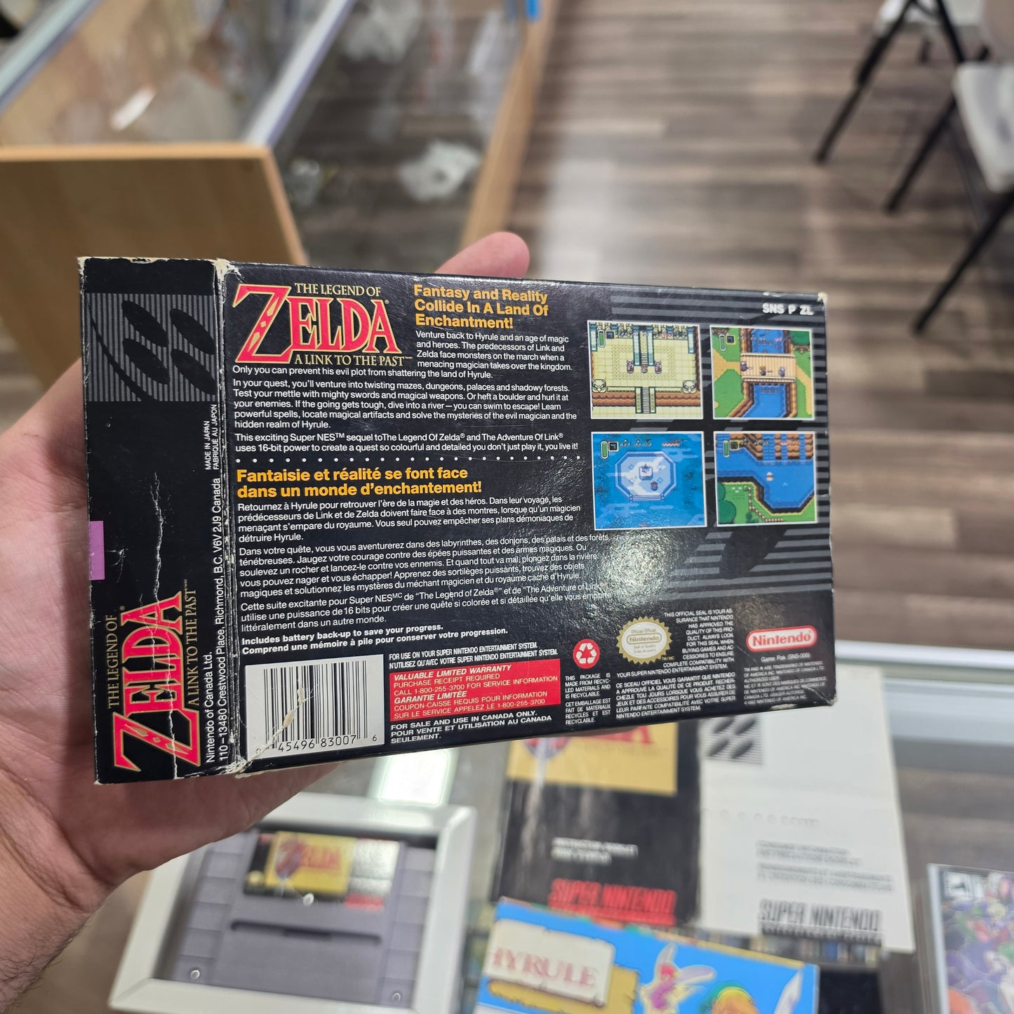 Zelda Link to the Past Super Nintendo CIB With Map