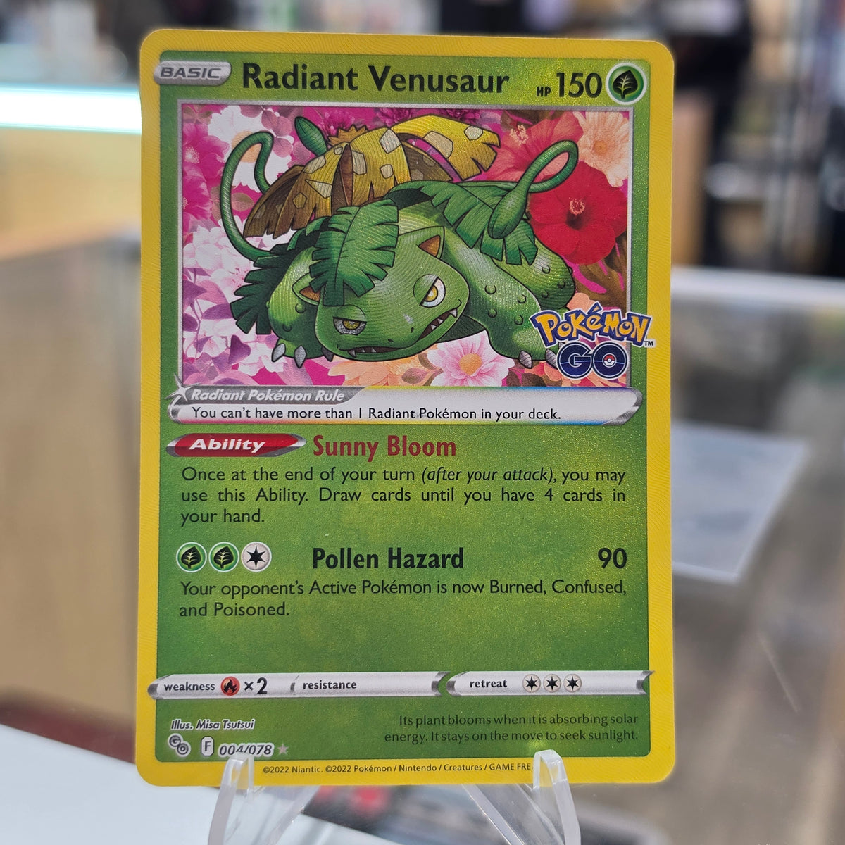 Radiant Venusaur - Pokemon GO (NM)