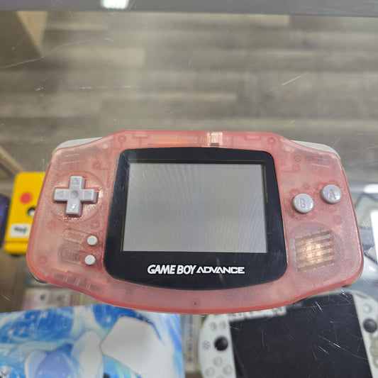 Pink Transparent Nintendo Gameboy Advance Handheld System