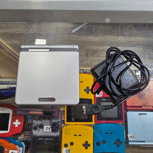 Silver Nintendo Gameboy Advance SP Handheld System with Charger
