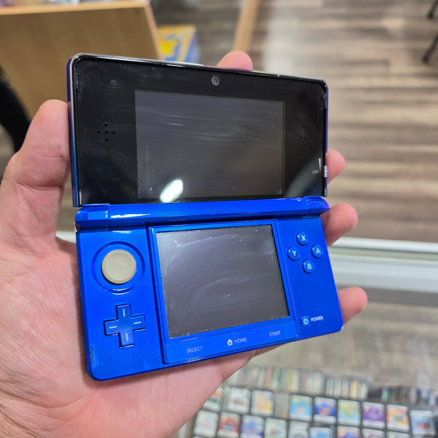 Dark Blue Nintendo 3DS Handheld System With Charger (Region Free)(JAPANESE TO US)